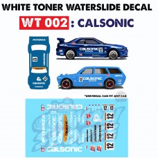 WT002 > Calsonic - White Toner Waterslide Decals 1/64