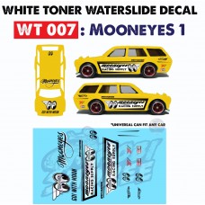 WT007 > White Toner Waterslide Decals 1/64