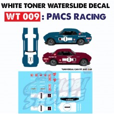 WT009 > PMCS Racing - White Toner Waterslide Decals 1/64