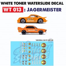 WT013 > Jager Meister- White Toner Waterslide Decals 1/64