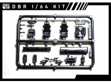DBR 1:64 Scale Diecast Cars Customizer Plastic Model Kits black