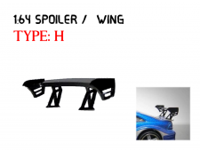 SW-H > 1:64 Custom Spoiler / Wing Black Acrylic >Self Assemble hot wheels tomica