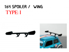 SW-I > 1:64 Custom Spoiler / Wing Black Acrylic >Self Assemble hot wheels tomica