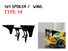 SW-M > 1:64 Custom Spoiler / Wing Black Acrylic >Self Assemble hot wheels tomica