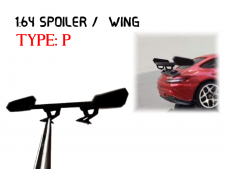 SW-P > 1:64 Custom Spoiler / Wing Black Acrylic >Self Assemble hot wheels tomica